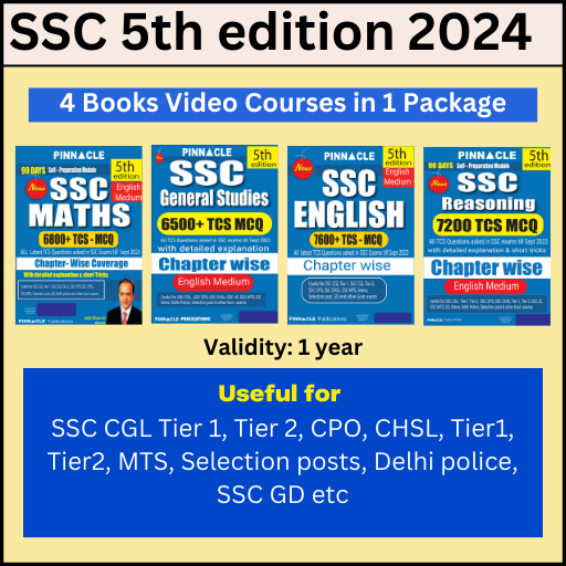 SSC 5th Edition 2024 online course : 4 books videos + class notes
